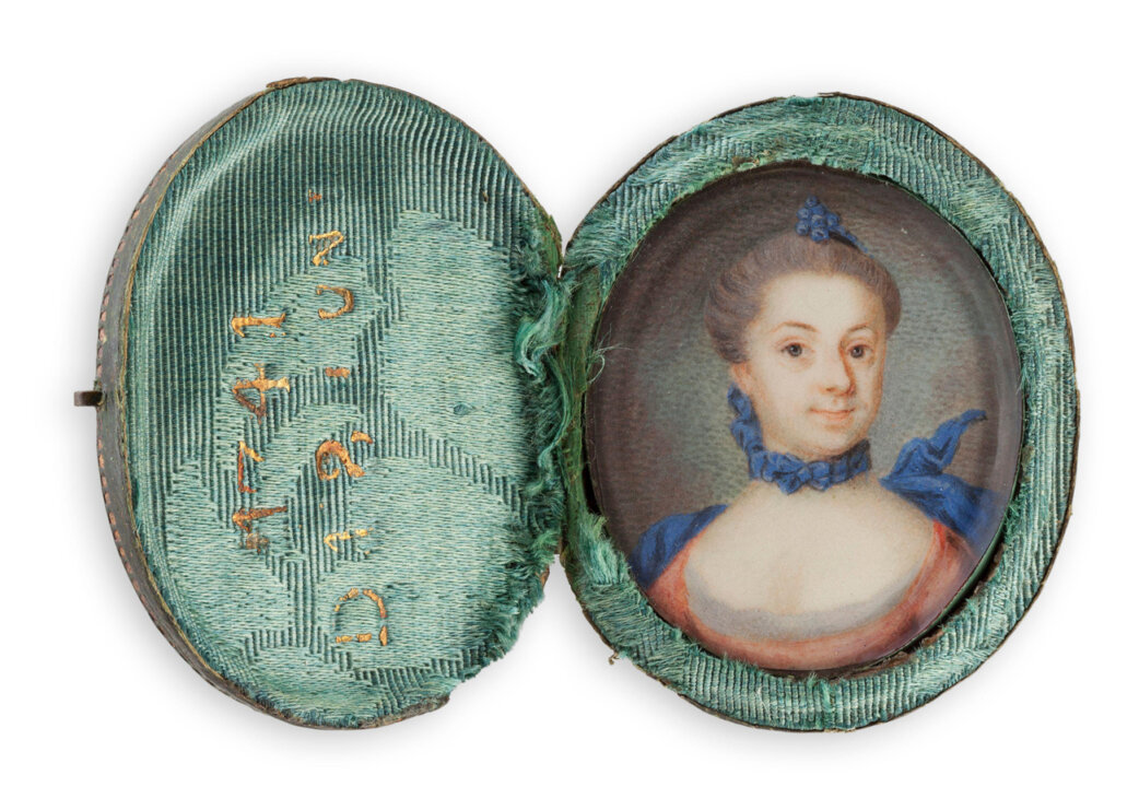 A portrait miniature of a young woman c.1744-1782.
