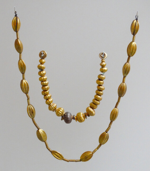 Bronze Age necklace from the Enkomi Tomb, Enkomi, a village near Famagusta in Cyprus.